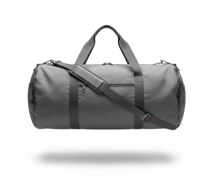 Gray Duffel Camping Bag